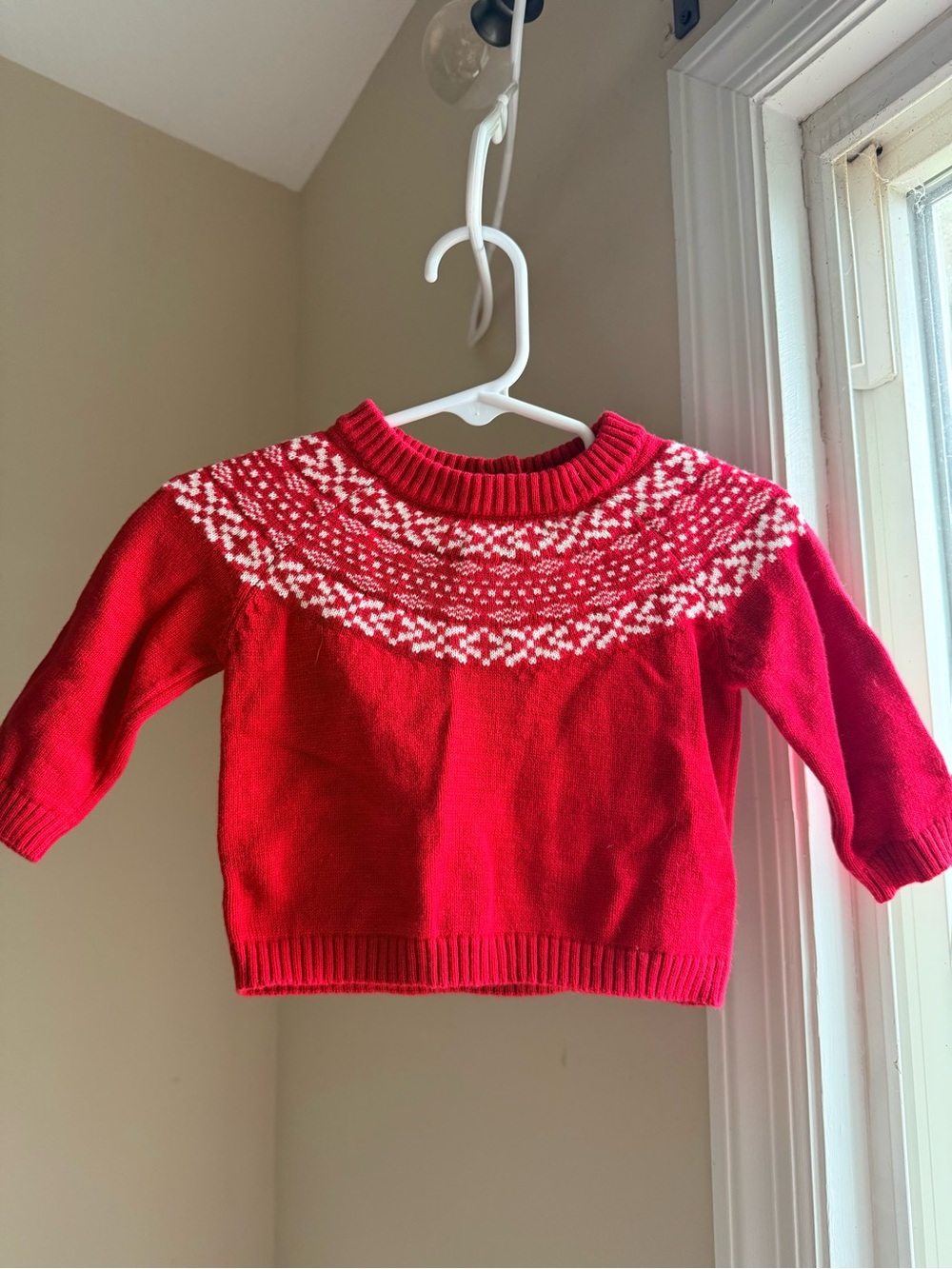 3 for $25 Infant Red Nordic Winter Sweater - Cozy Knit
